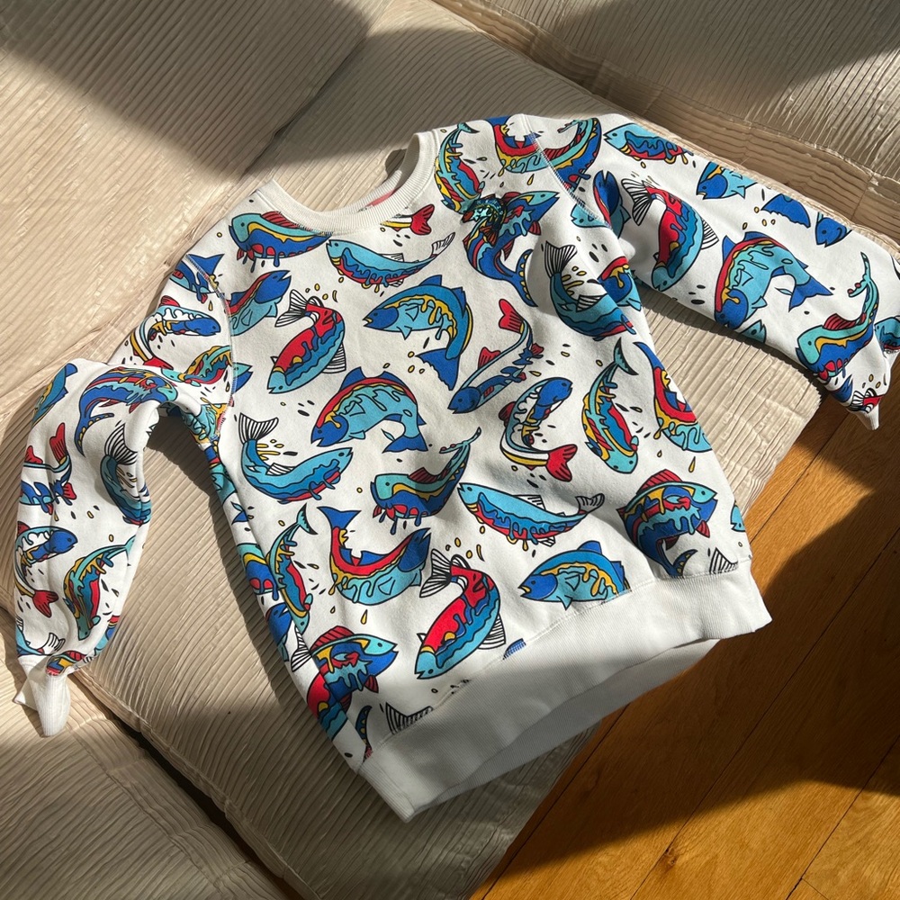 Kenzo Paris Women’s Small AOP Fish Pullover